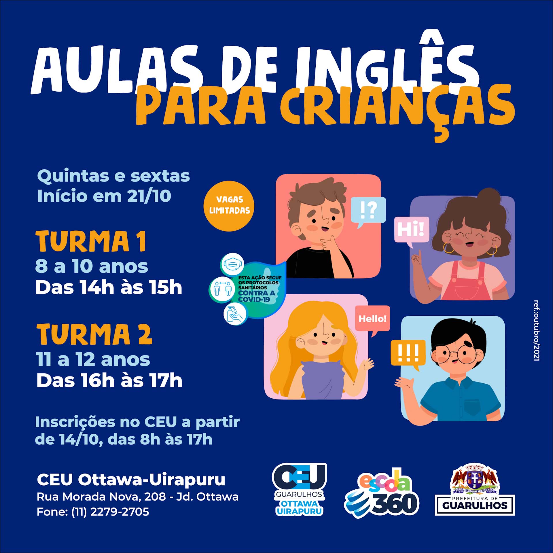 Guarulhos oferece aulas gratuitas de introdução ao inglês para jovens de 15  a 29 anos - GuarulhosWeb