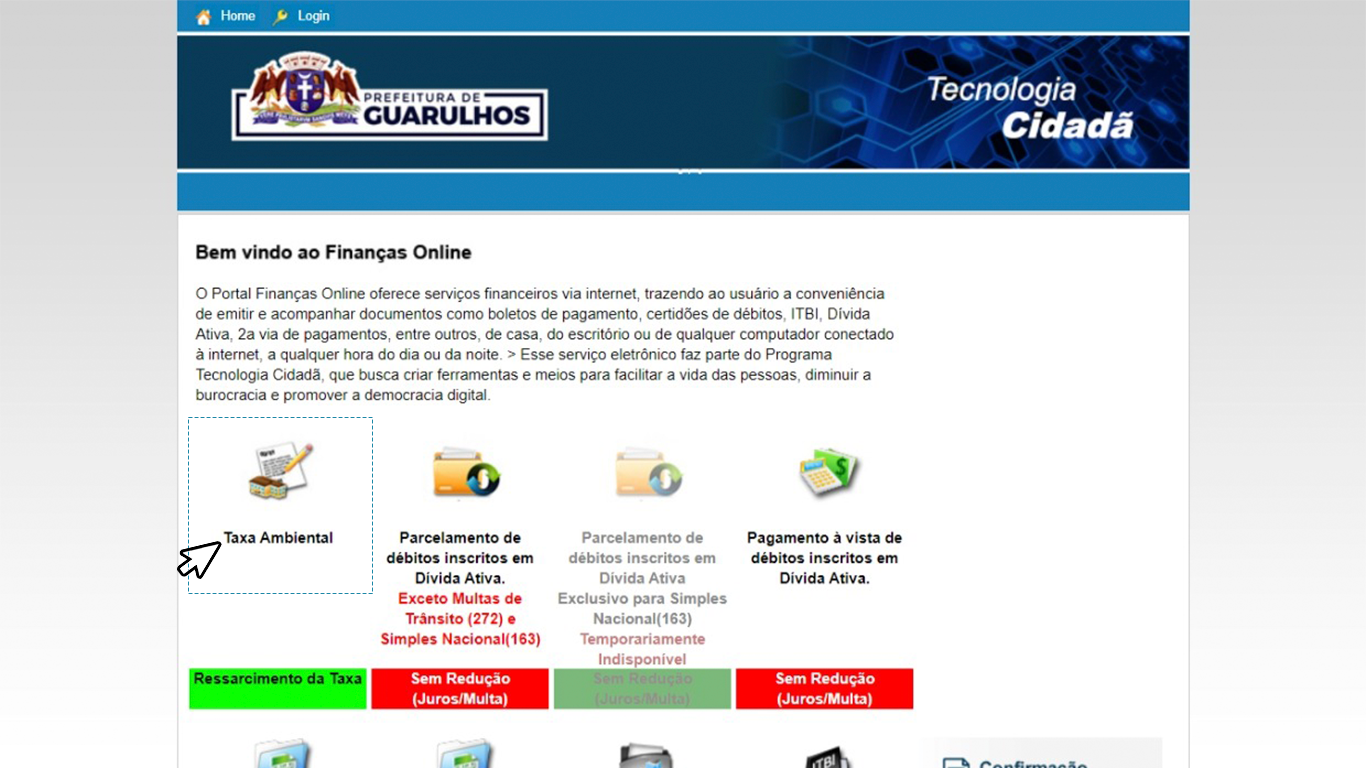 taxa ambiental 1º tela